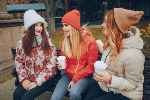 International students enjoying autumn weather in Finland